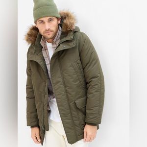 Gap Coldcontrol Max Snorkel Parka Jacket Green Men’s Large NWT